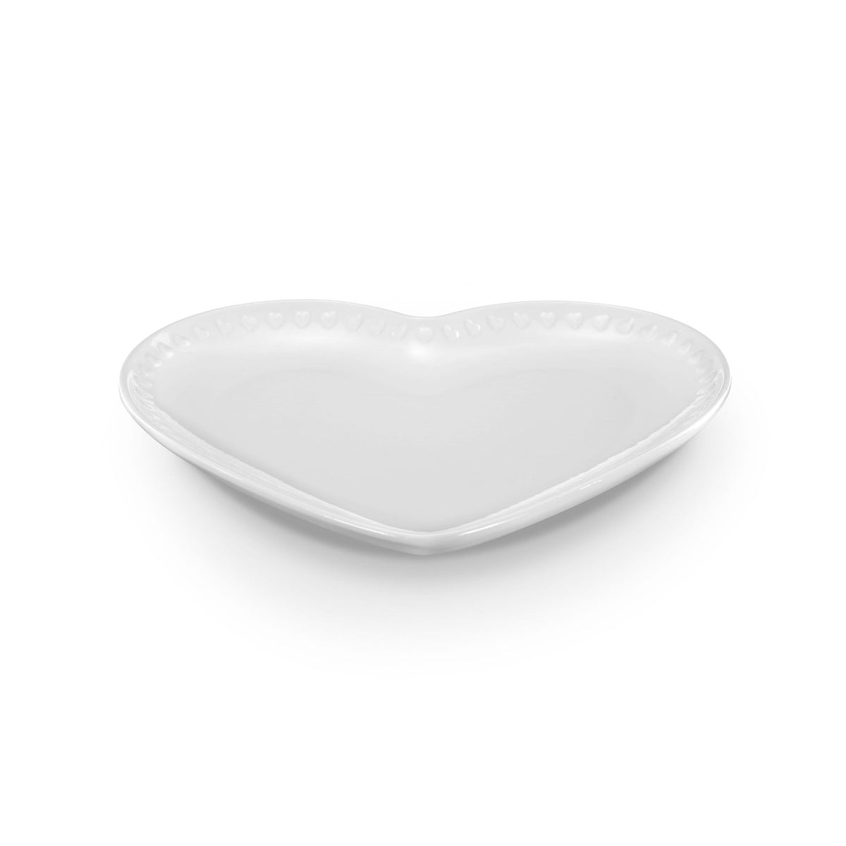 Heart Shaped Set of 4 Side Plates - White - DUSK