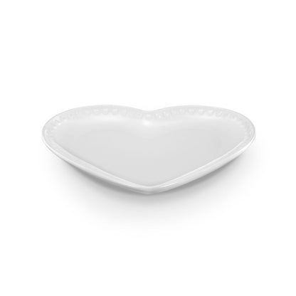 Heart Shaped Set of 4 Side Plates - White - DUSK