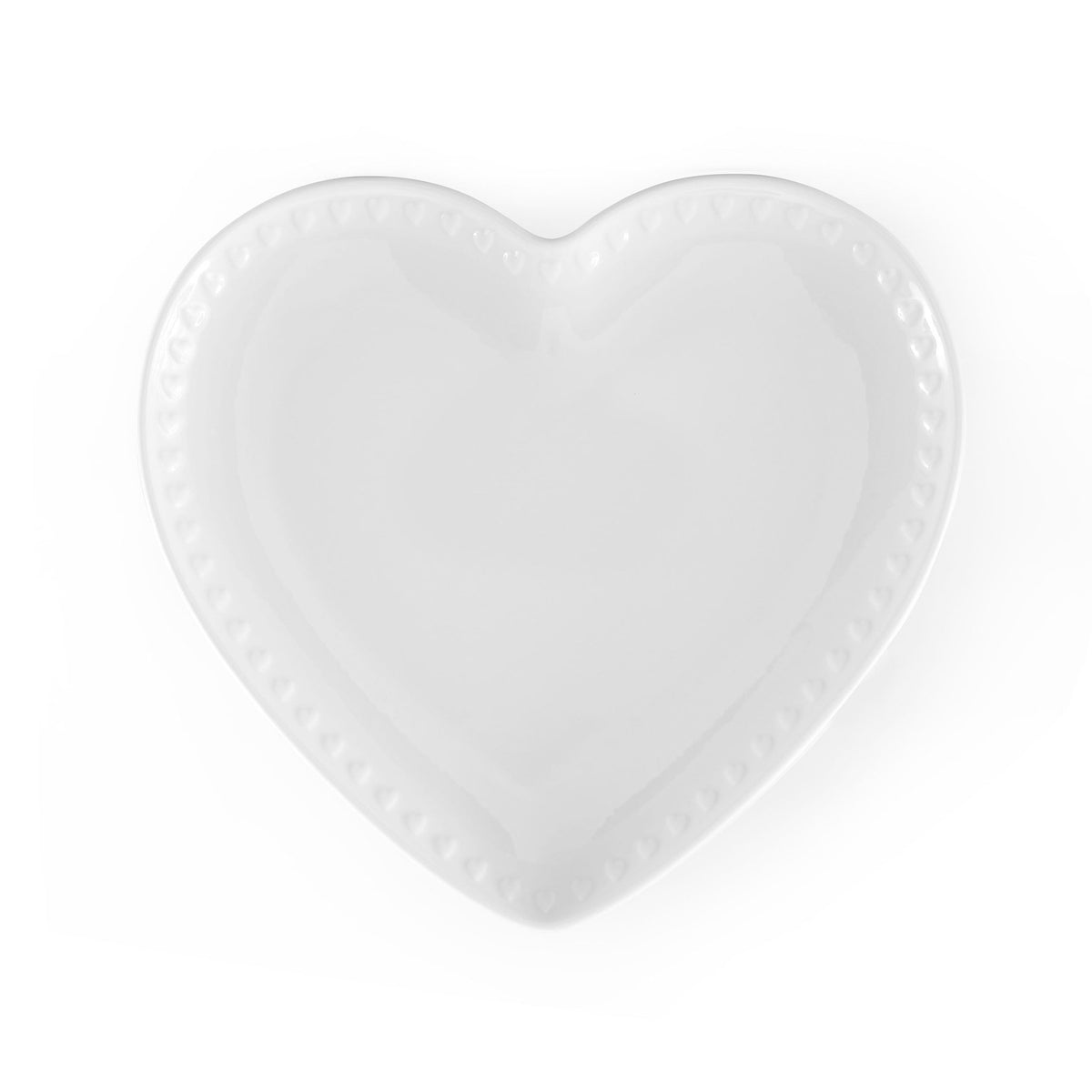 Heart Shaped Set of 4 Side Plates - White - DUSK