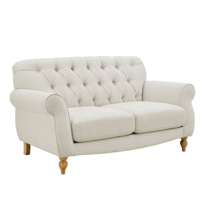 Hebden 2 Seater Sofa - Cream Linen - DUSK
