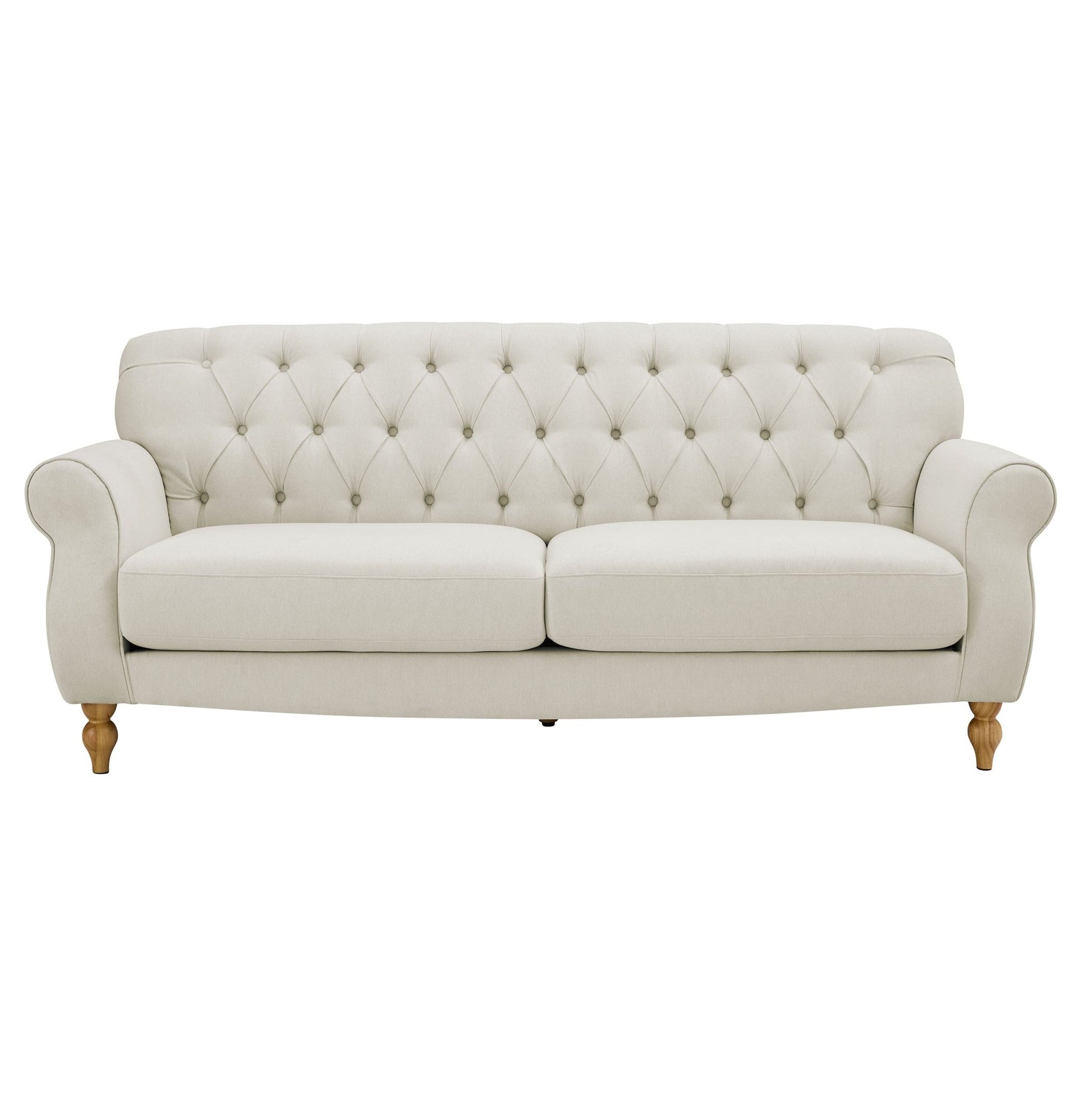Hebden 3 Seater Sofa - Cream Linen - DUSK