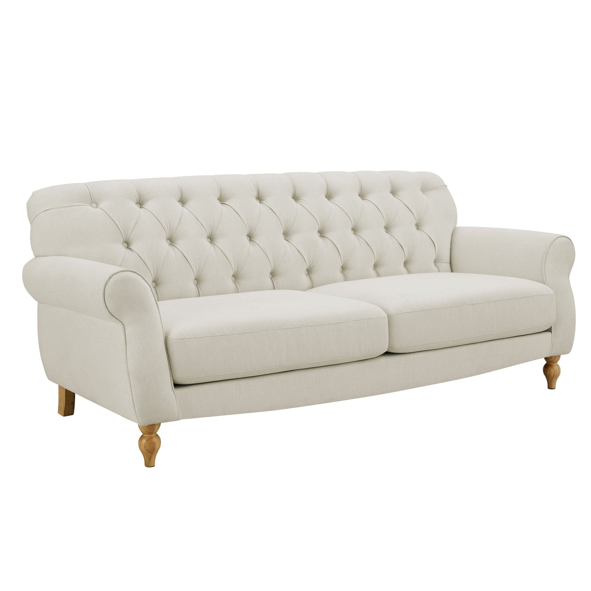 Hebden 3 Seater Sofa - Cream Linen - DUSK