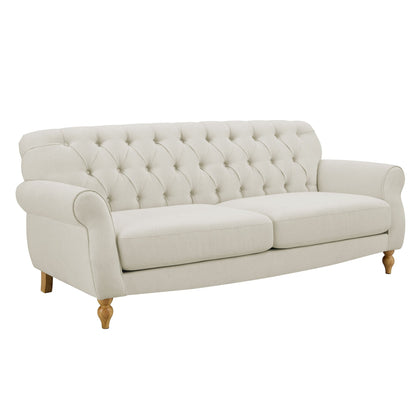 Hebden 3 Seater Sofa - Cream Linen - DUSK