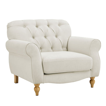 Hebden Armchair - Cream Linen - DUSK
