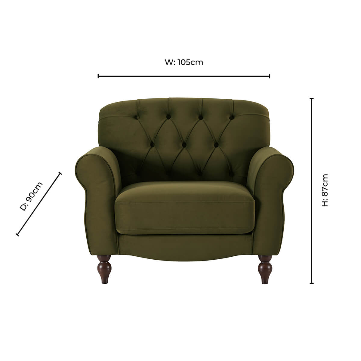 Hebden Armchair - Muted Moss - DUSK
