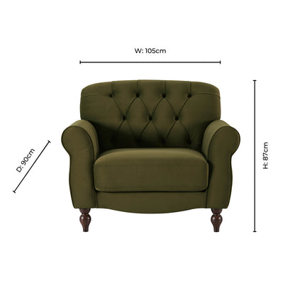 Hebden Armchair - Muted Moss - DUSK