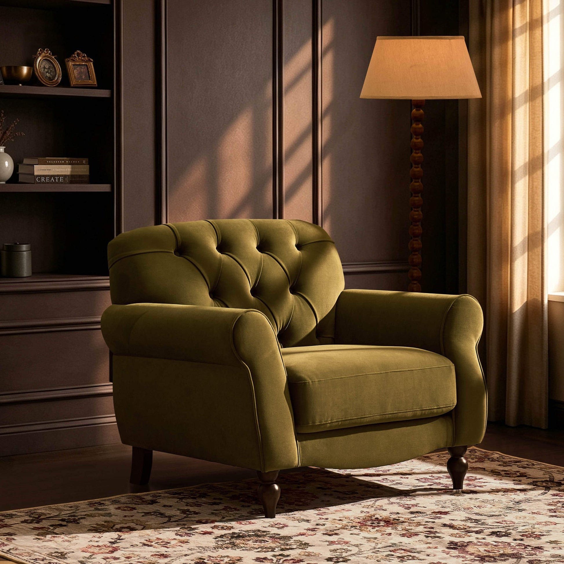 Hebden Armchair - Muted Moss - DUSK