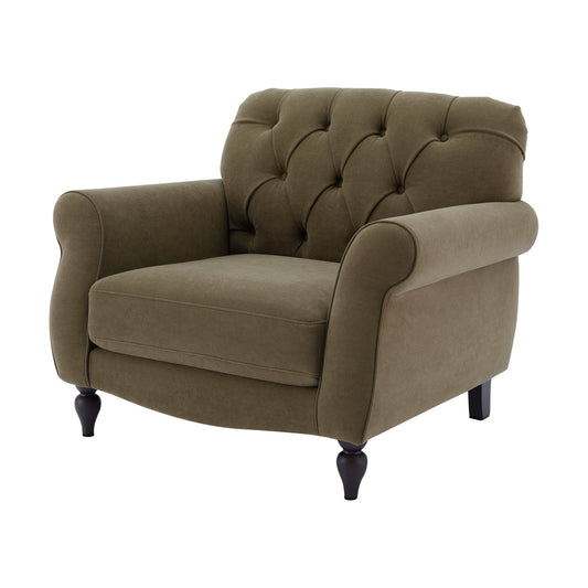 Hebden Armchair - Olive Green - DUSK