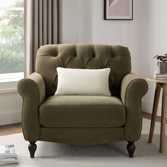 Hebden Armchair - Olive Green - DUSK
