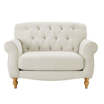 Hebden Loveseat - Cream Linen - DUSK