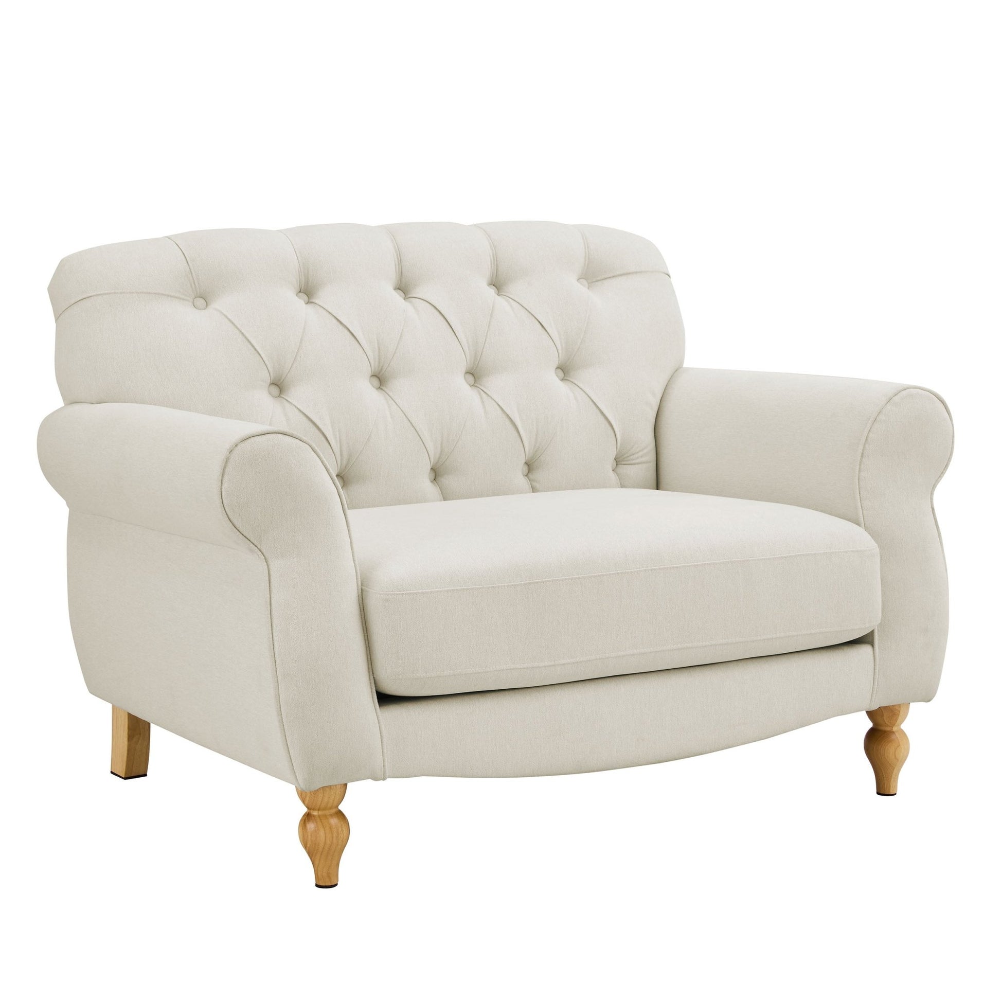 Hebden Loveseat - Cream Linen - DUSK