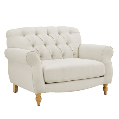Hebden Loveseat - Cream Linen - DUSK