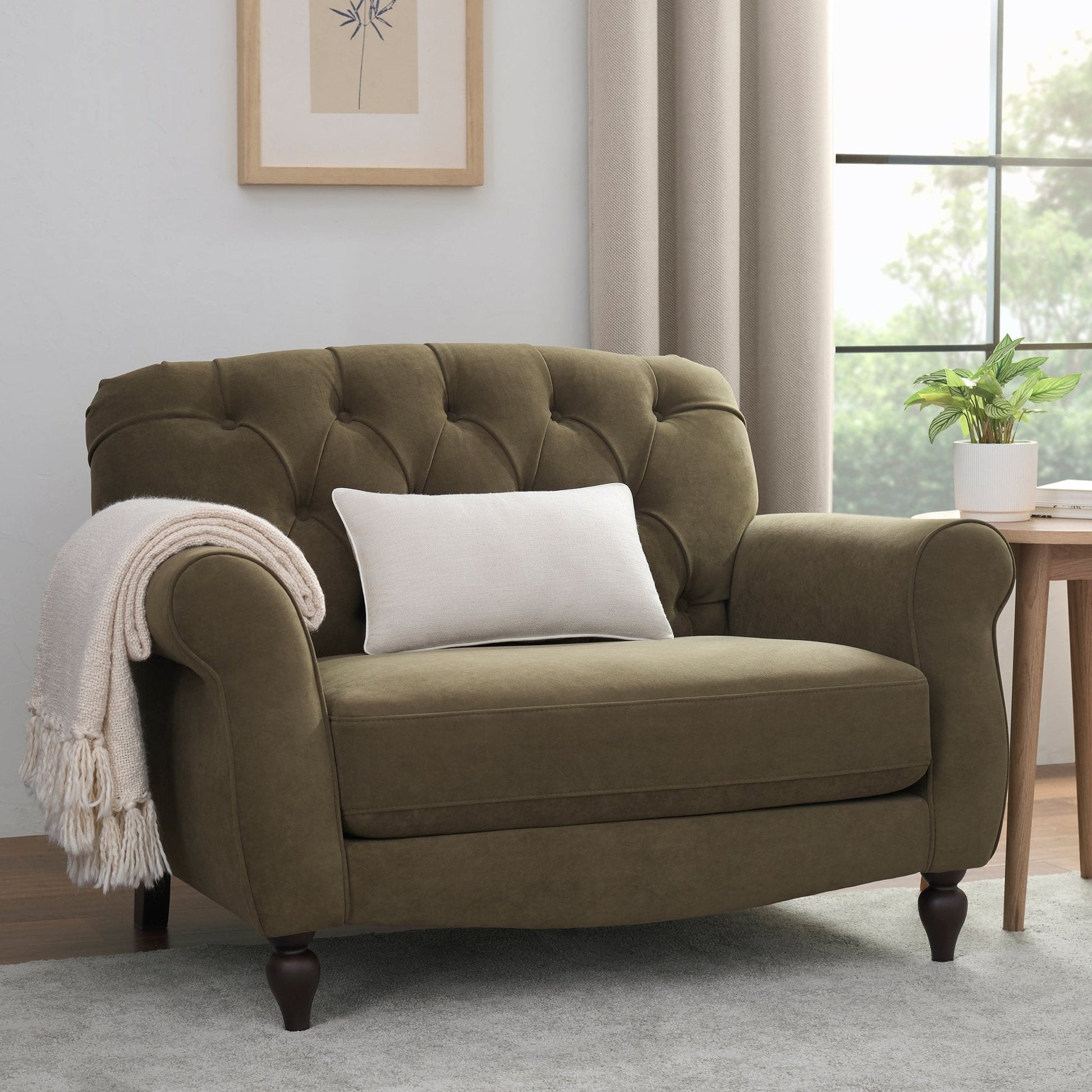 Hebden Loveseat - Olive Green - DUSK