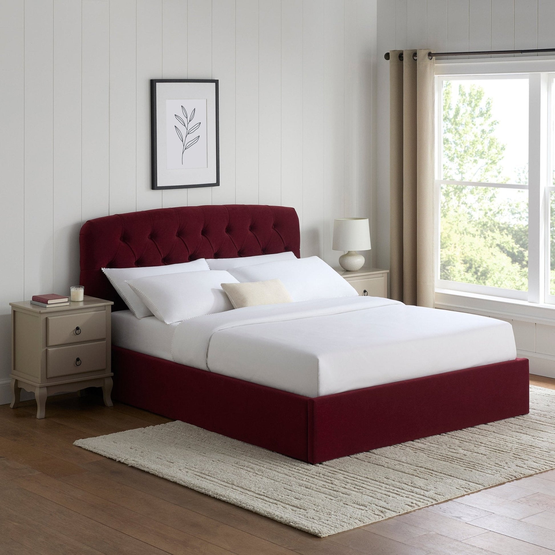 Hebden Ottoman Storage Bed - Berry - DUSK