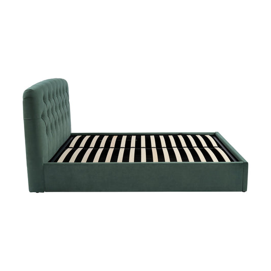 Hebden Ottoman Storage Bed - Green - DUSK