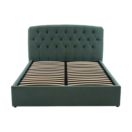 Hebden Ottoman Storage Bed - Green - DUSK