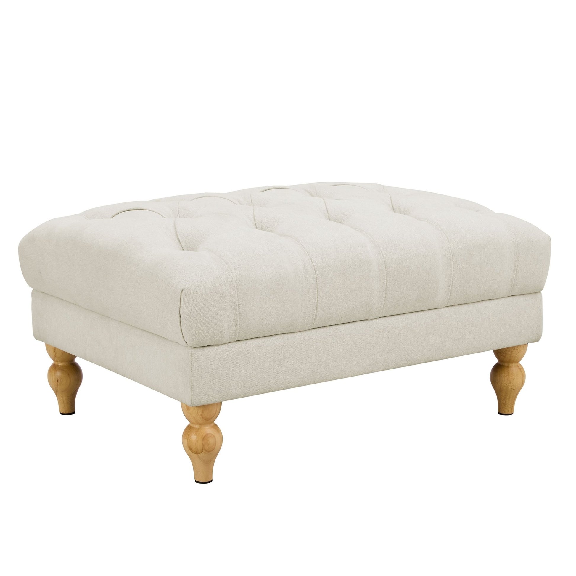 Hebden Pouffe - Cream Linen - DUSK