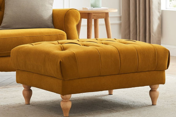 Hebden Pouffe - Mustard - DUSK