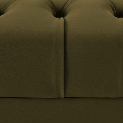 Hebden Pouffe - Muted Moss - DUSK