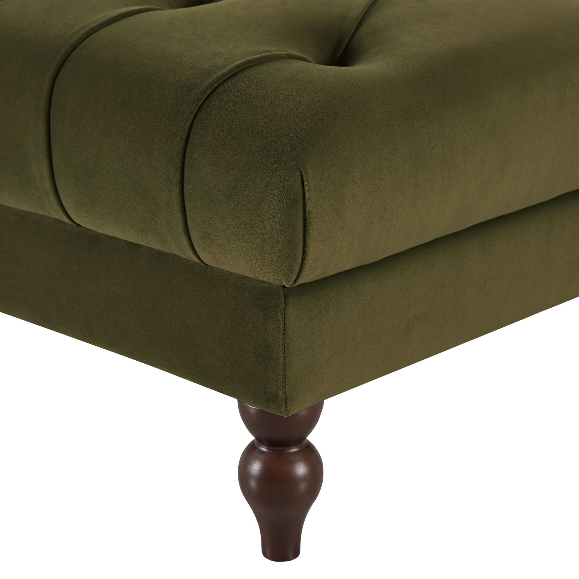 Hebden Pouffe - Muted Moss - DUSK