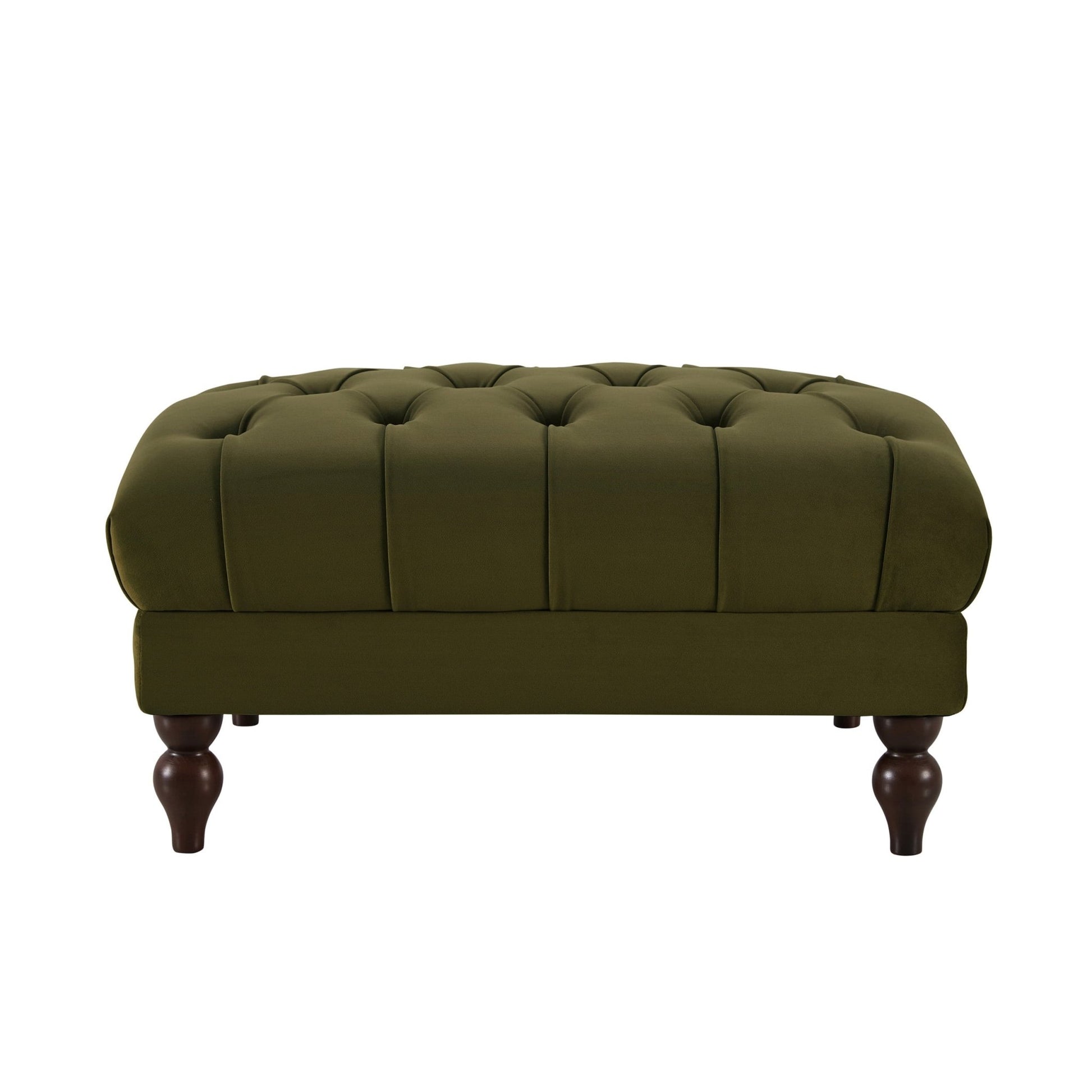 Hebden Pouffe - Muted Moss - DUSK