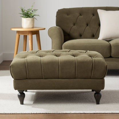 Hebden Pouffe - Olive Green - DUSK