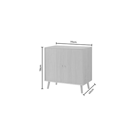 Heidi Oak 2 Door Sideboard - Walnut - DUSK