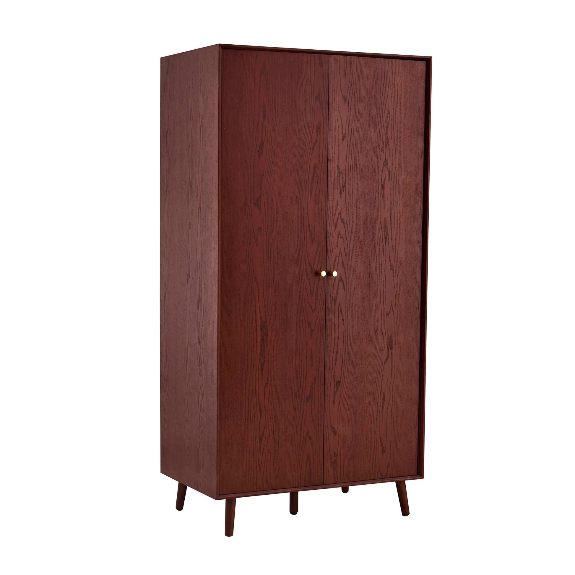 Heidi Oak 2 Door Wardrobe - Cherry Wood - DUSK
