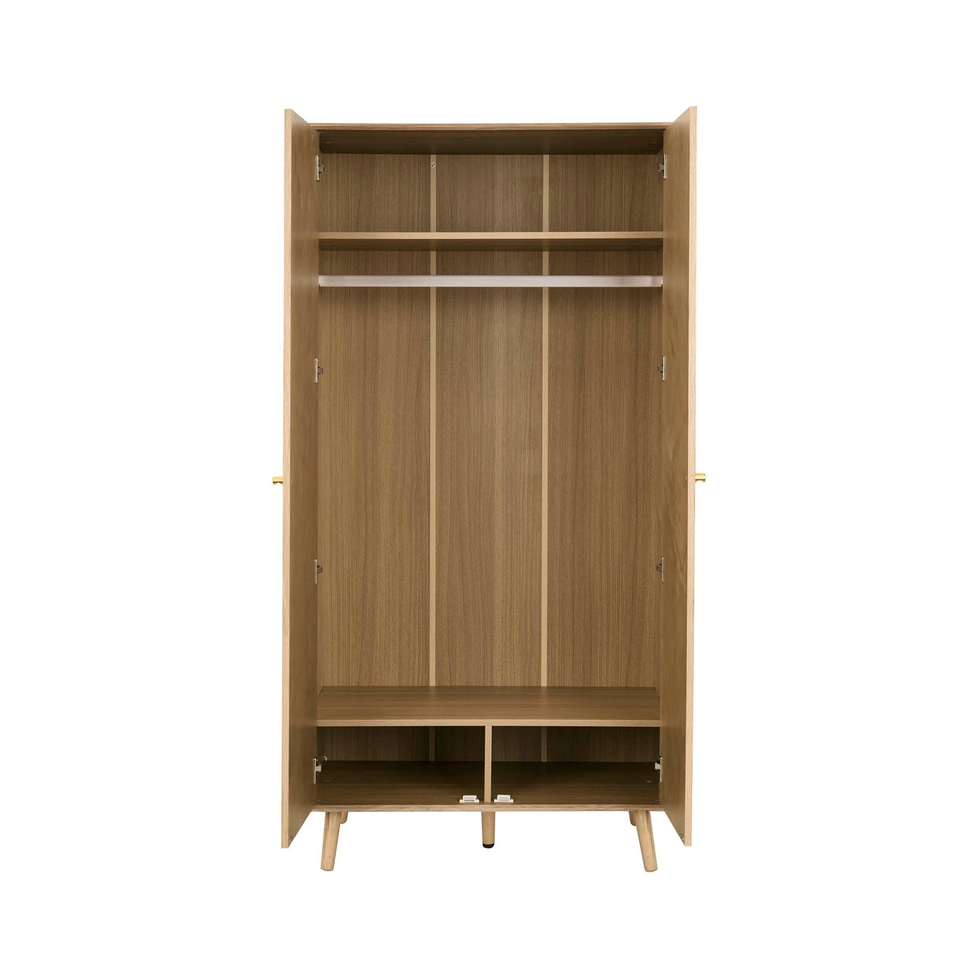 Heidi Oak 2 Door Wardrobe - Light Wood - DUSK