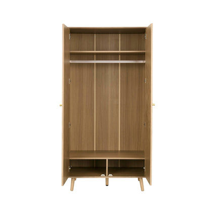 Heidi Oak 2 Door Wardrobe - Light Wood - DUSK