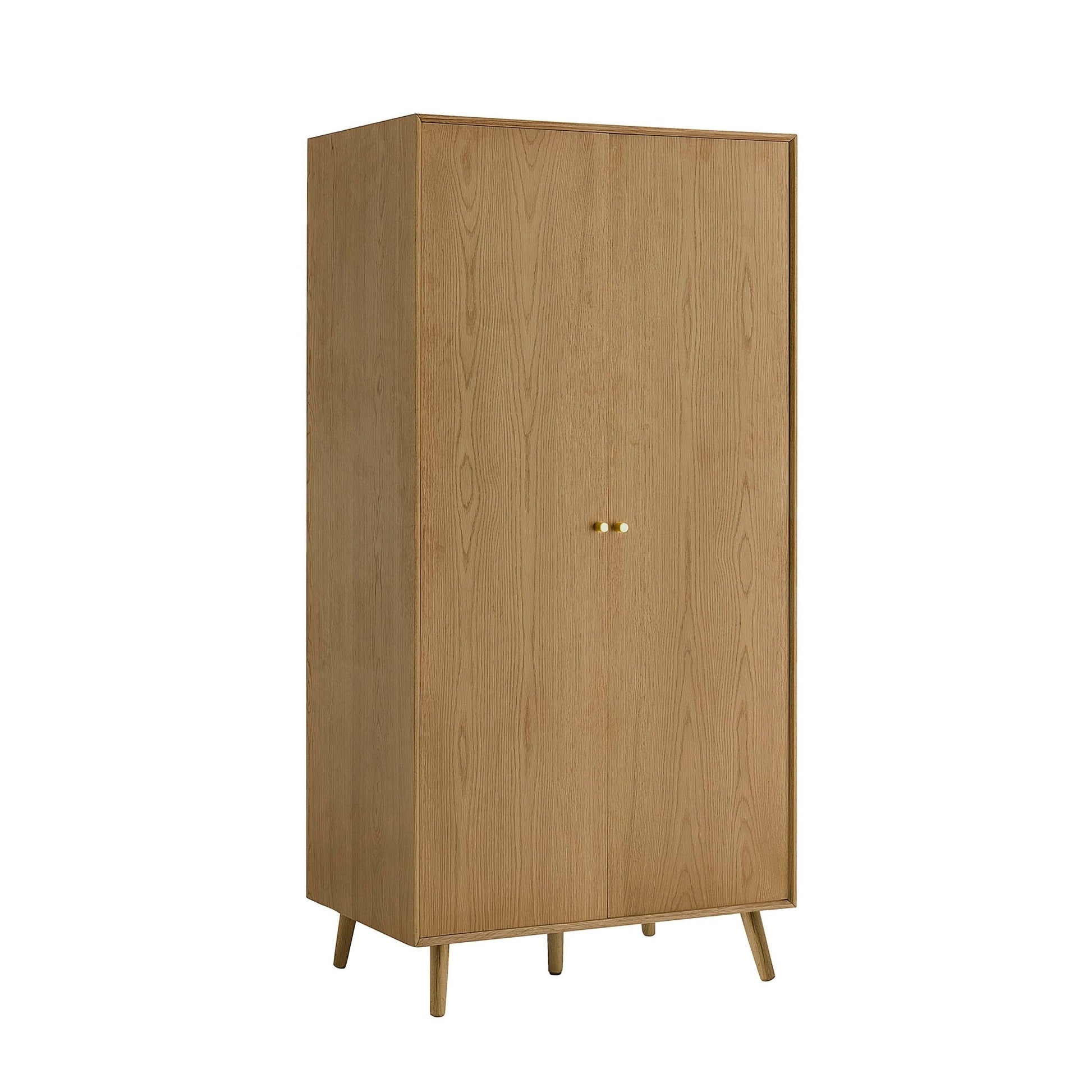 Heidi Oak 2 Door Wardrobe - Light Wood - DUSK