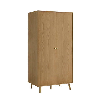 Heidi Oak 2 Door Wardrobe - Light Wood - DUSK