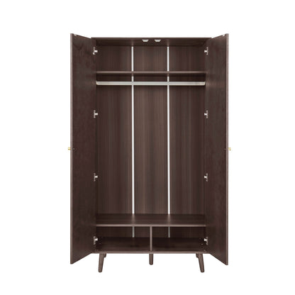 Heidi Oak 2 Door Wardrobe - Walnut - DUSK