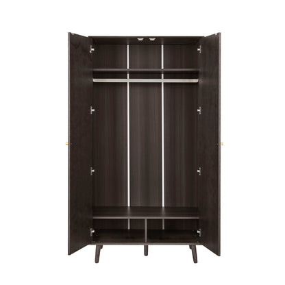 Heidi Oak 2 Door Wardrobe - Walnut - DUSK