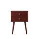 Heidi Oak 2 Drawer Bedside Table - Cherry Wood - DUSK