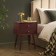Heidi Oak 2 Drawer Bedside Table - Cherry Wood - DUSK