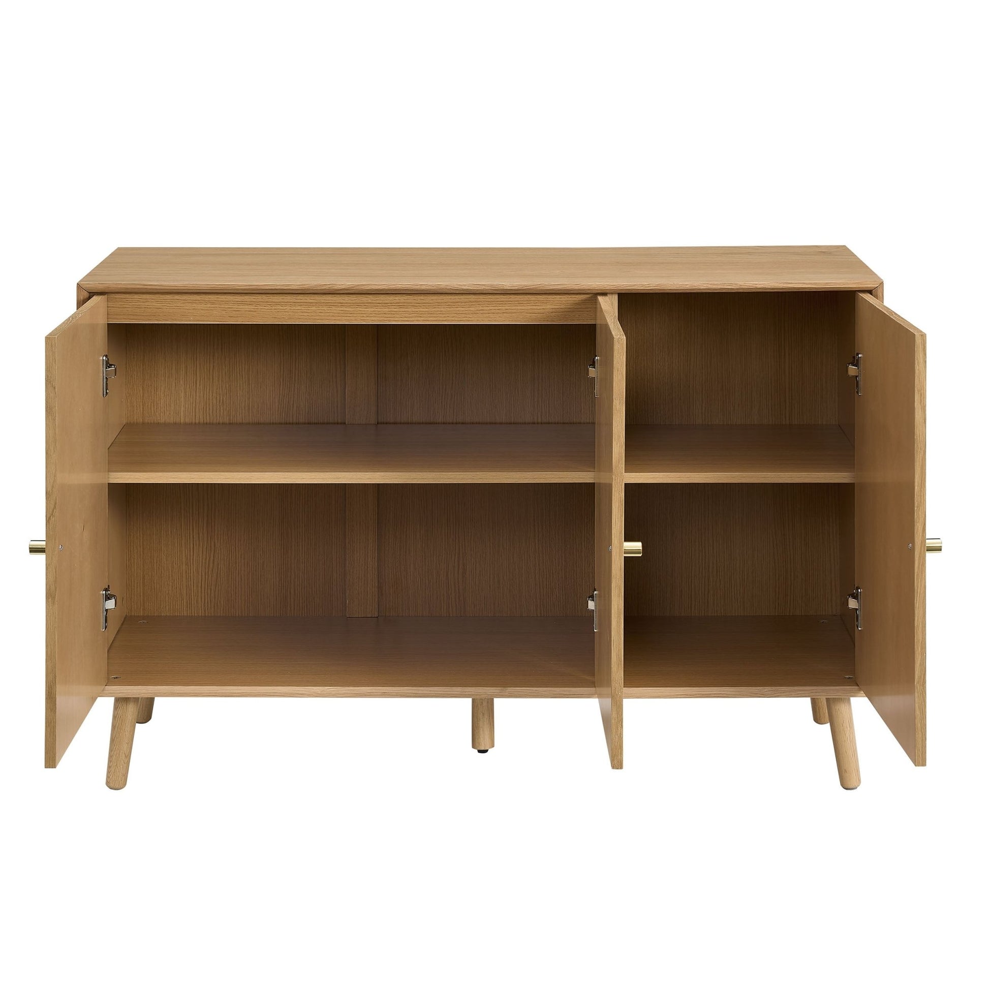 Heidi Oak 3 Door Sideboard - Light Wood - DUSK