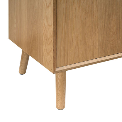Heidi Oak 3 Door Sideboard - Light Wood - DUSK