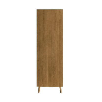 Heidi Oak 3 Door Wardrobe with Drawers - Light Wood - DUSK