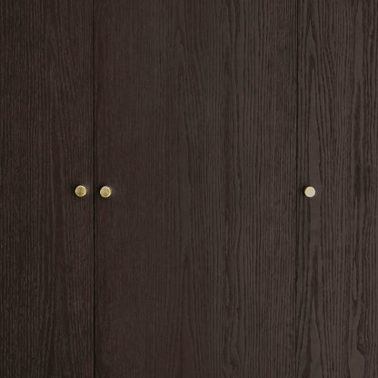 Heidi Oak 3 Door Wardrobe with Drawers - Walnut - DUSK