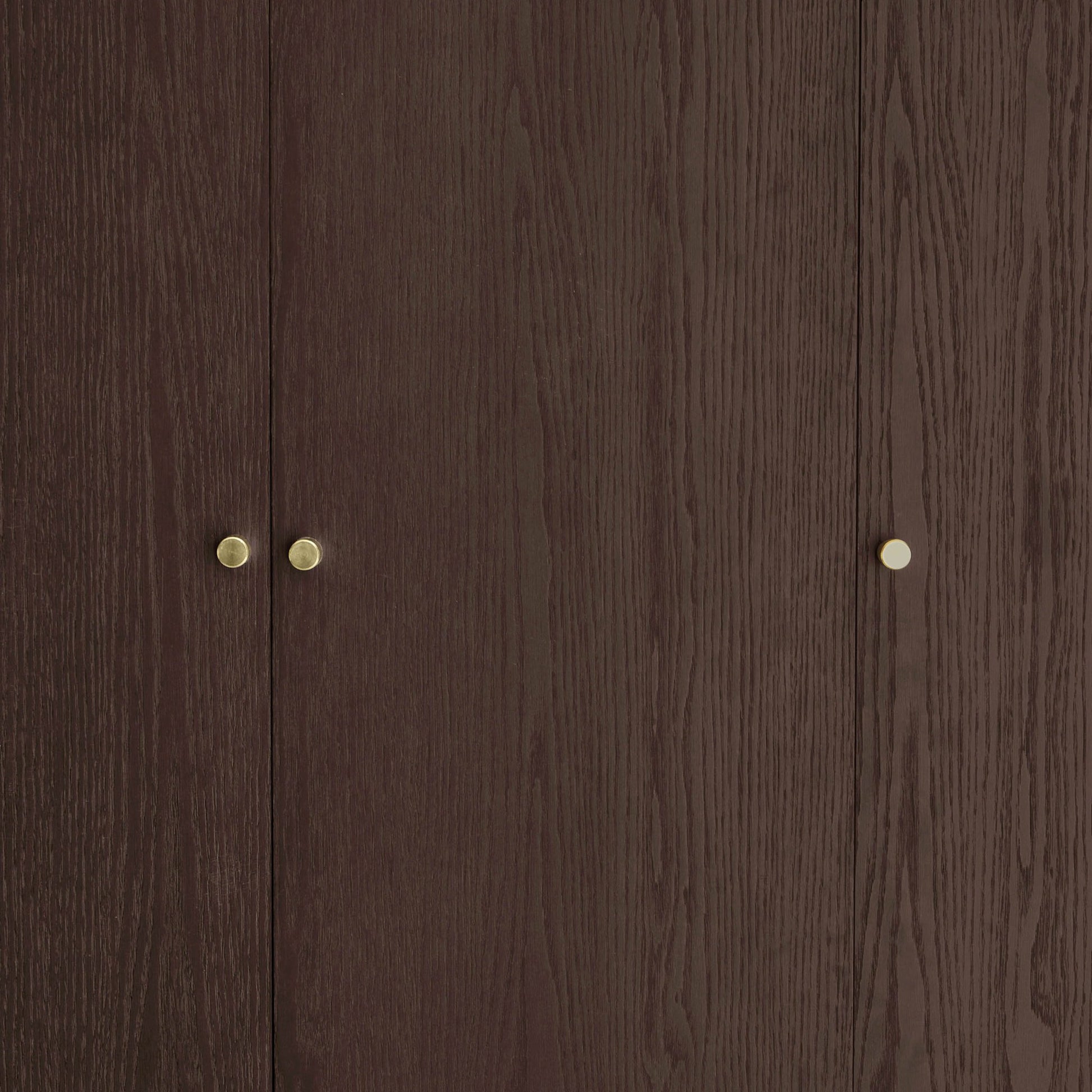 Heidi Oak 3 Door Wardrobe with Drawers - Walnut - DUSK