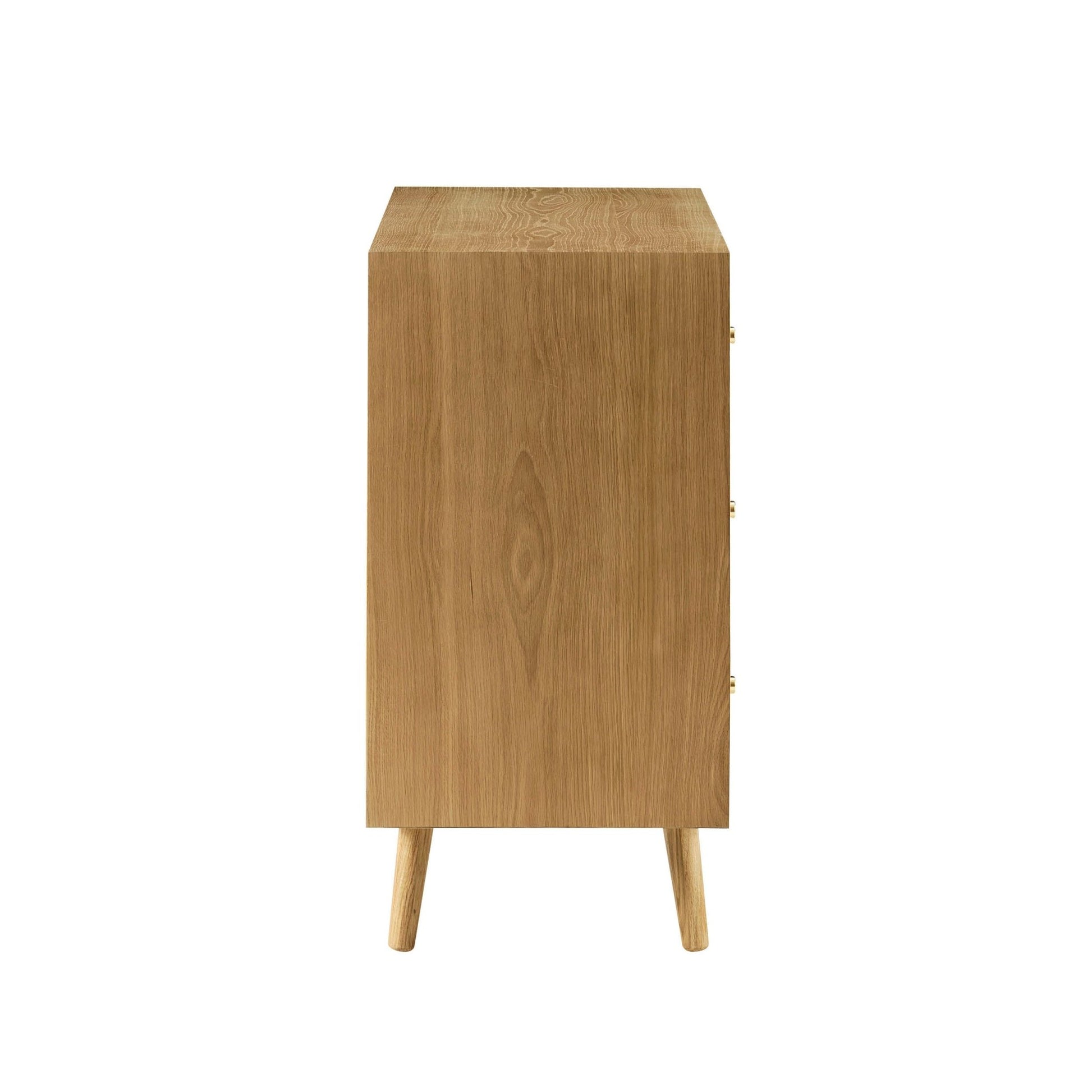 Heidi Oak 3 Drawer Chest - Light Wood - DUSK