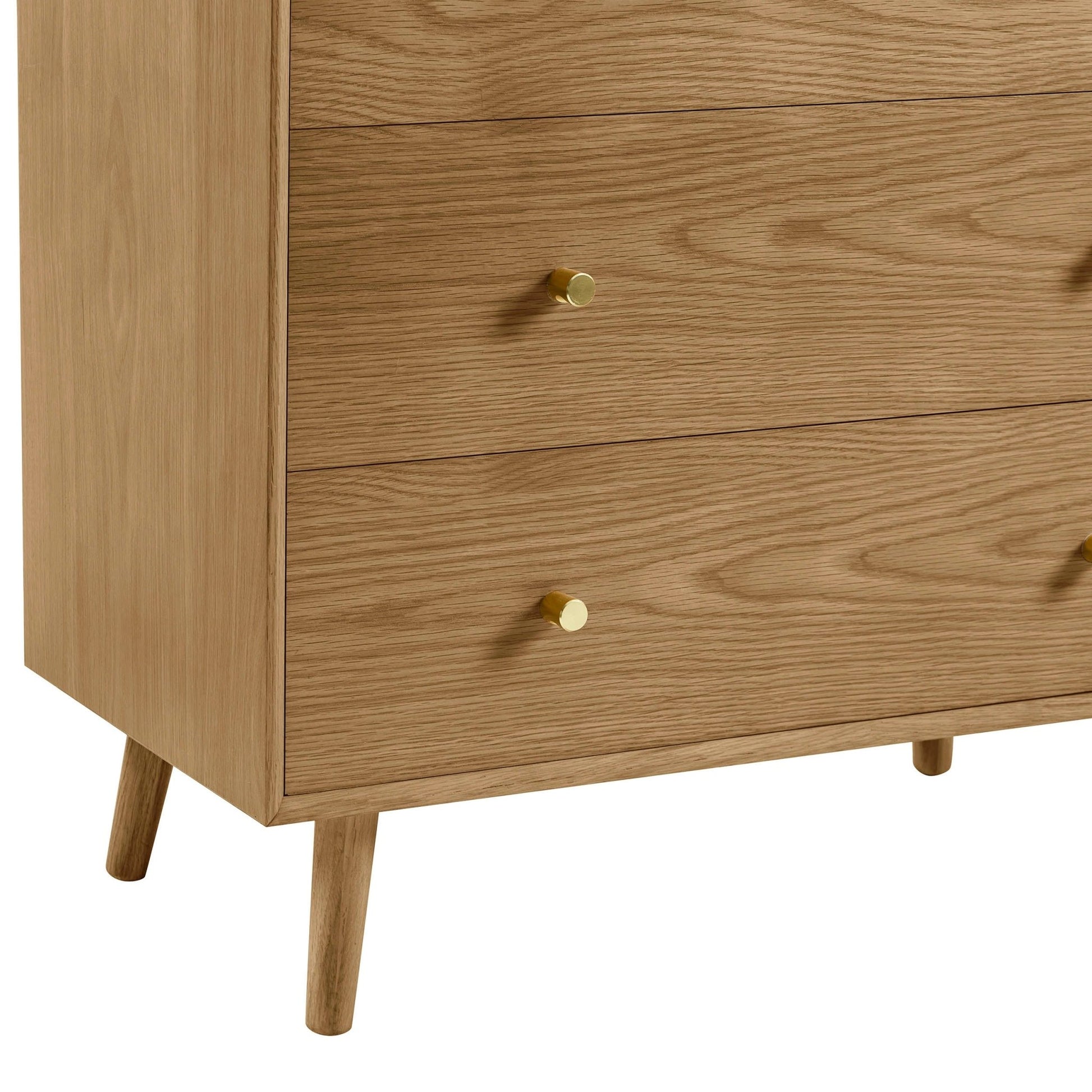Heidi Oak 3 Drawer Chest - Light Wood - DUSK