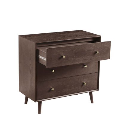 Heidi Oak 3 Drawer Chest - Walnut - DUSK