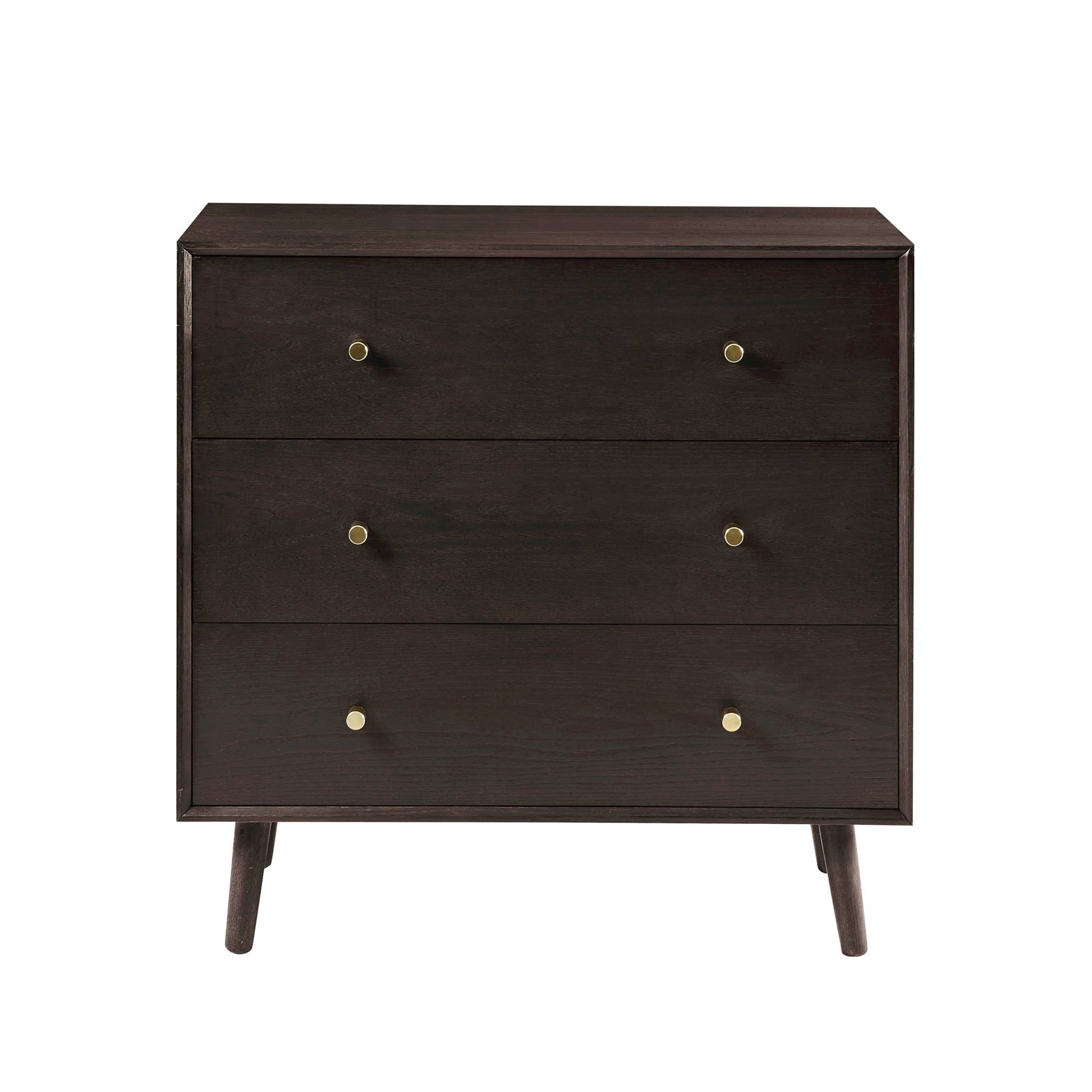 Heidi Oak 3 Drawer Chest - Walnut - DUSK