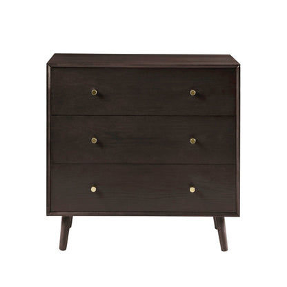Heidi Oak 3 Drawer Chest - Walnut - DUSK