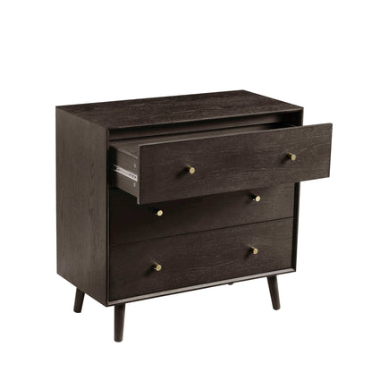 Heidi Oak 3 Drawer Chest - Walnut - DUSK