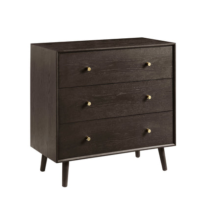 Heidi Oak 3 Drawer Chest - Walnut - DUSK