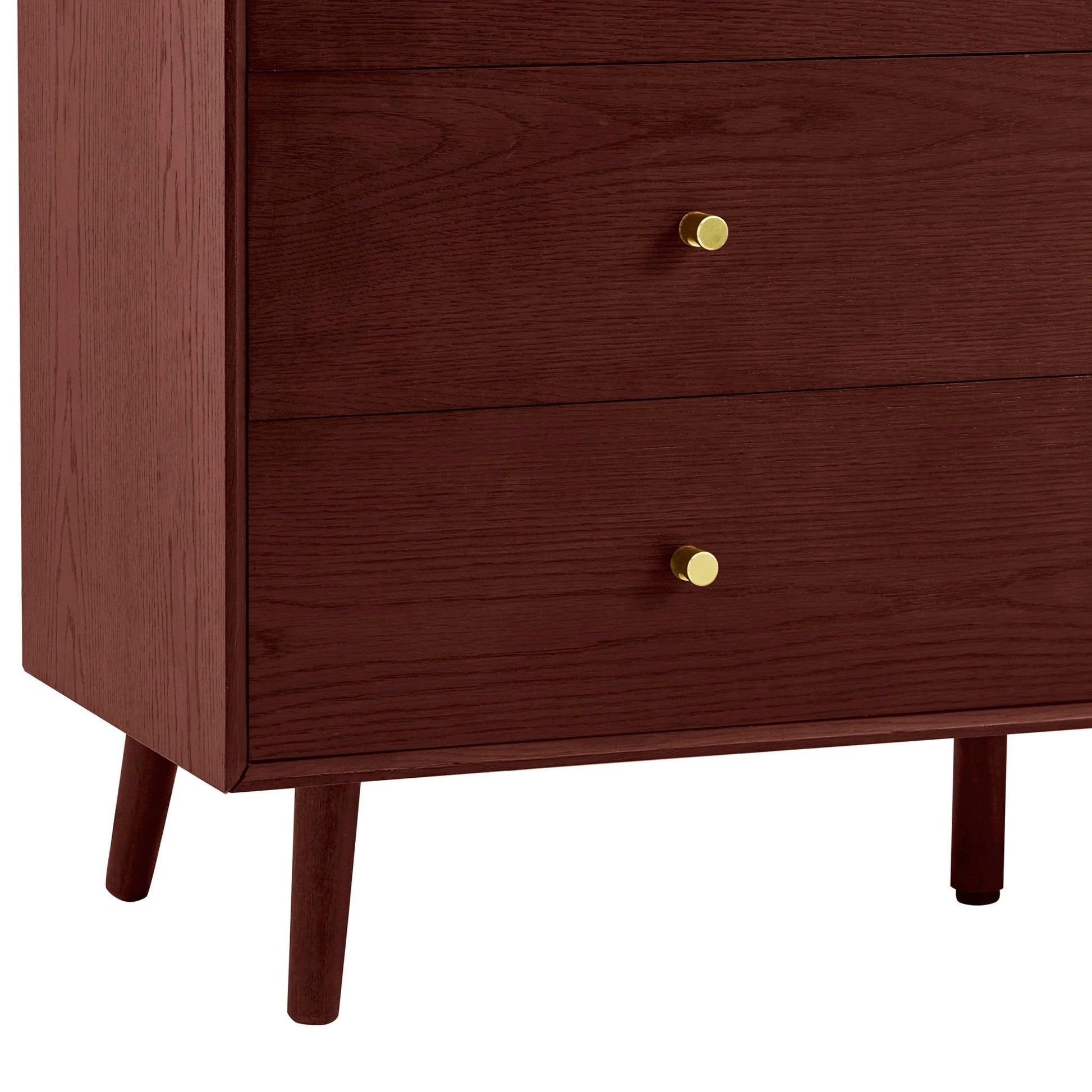 Heidi Oak 6 Drawer Chest - Cherry Wood - DUSK