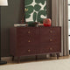 Heidi Oak 6 Drawer Chest - Cherry Wood - DUSK